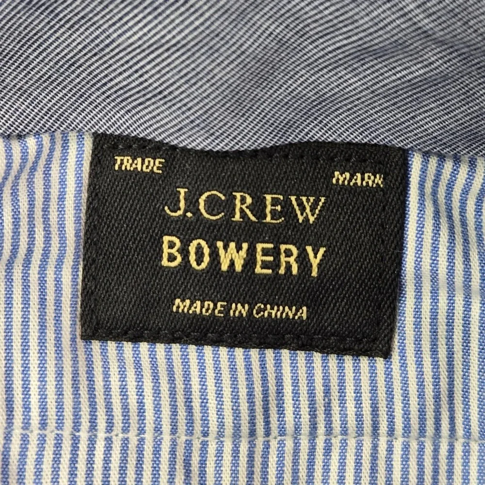 J Crew Men Pants 31x32‎ Blue Chino Bowery Urban Slim Pockets Cotton Mid Rise